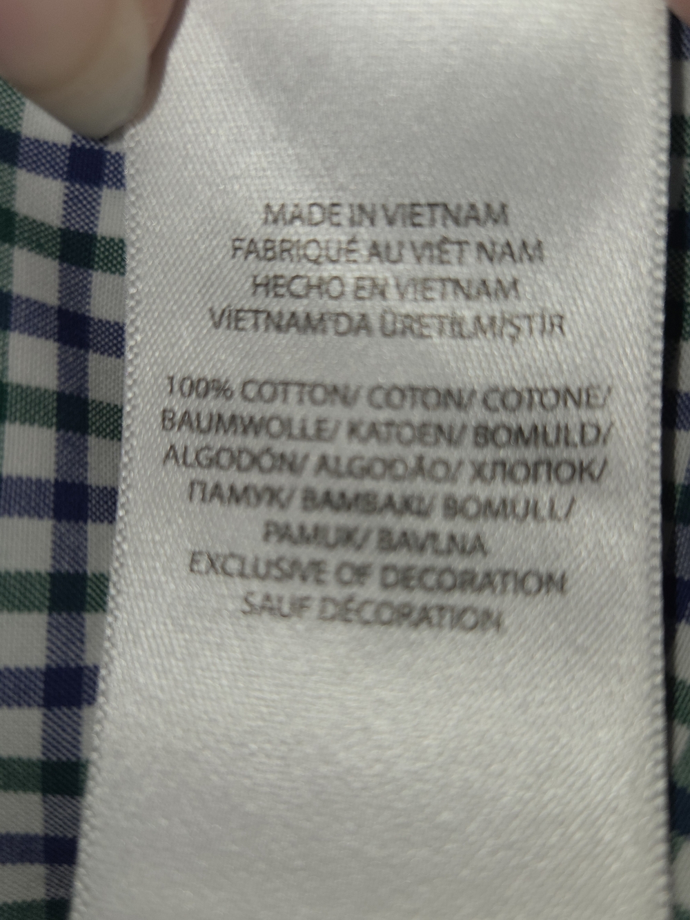 Ralph Lauren Blue & White Gingham Button-Down Shirt - Picture 4 of 5